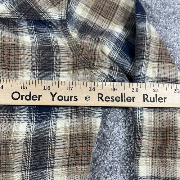 Carthartt Hooded Flannel Shirt Womens Extra Small Plaid Button Up Cotton Fall - Picture 8 of 10